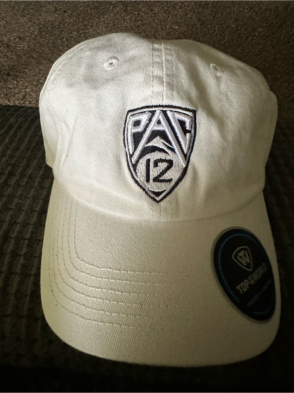 Top of the World White PAC-12 Shield Baseball Cap